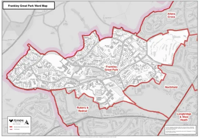 Map of area affected