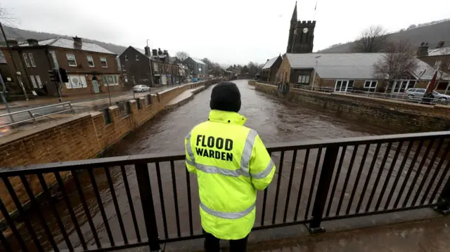 Flood warden in Mytholmroyd