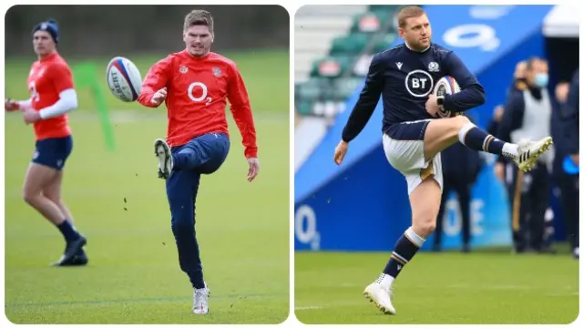 Owen Farrell and Finn Russell