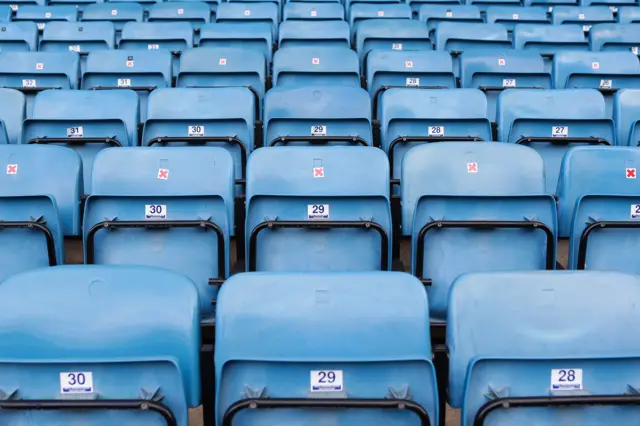 Empty seats at the Den