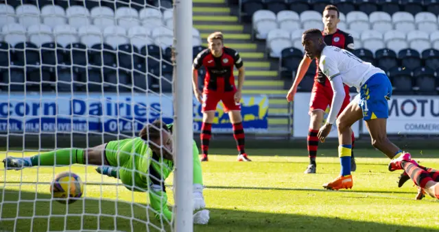 Nicke Kabamba hit the winner when Kilmarnock last visited Paisley