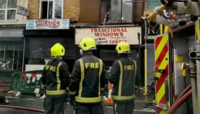 Firefighters in Sheffield