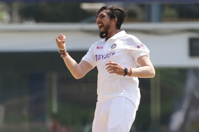 Ishant Sharma celebrates