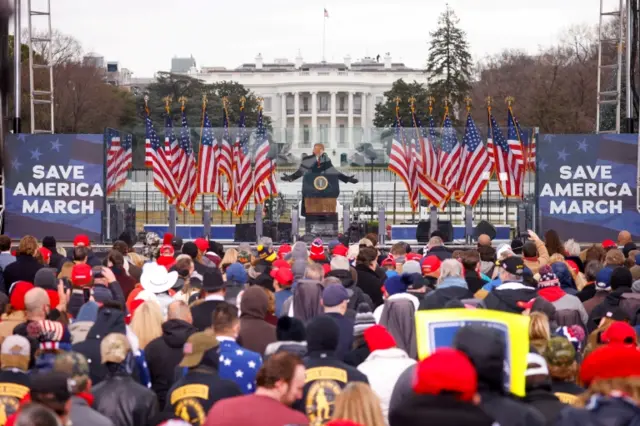 A speech given by Trump to his supporters on 6 January has come under intense scrutiny