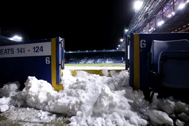 Sheffield Wednesday snow at Hillsborough