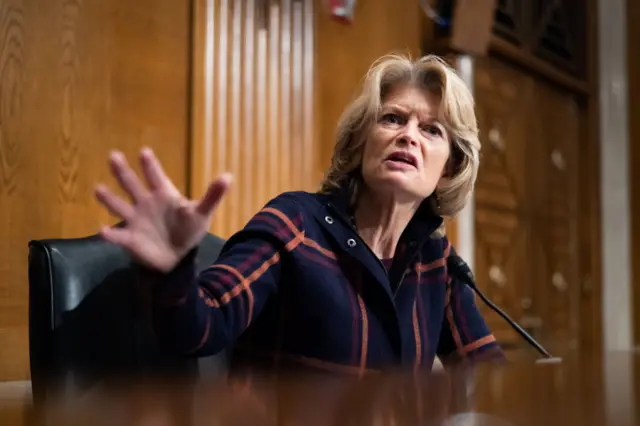 Senator Lisa Murkowski (R-AK) speaks during the confirmation hearing for Labor secretary nominee Marty Walsh testifies before the Senate Health, Education, Labor, and Pensions Committee in the Dirksen Senate Office Building on Capitol Hill February 4, 2021 in Washington, DC