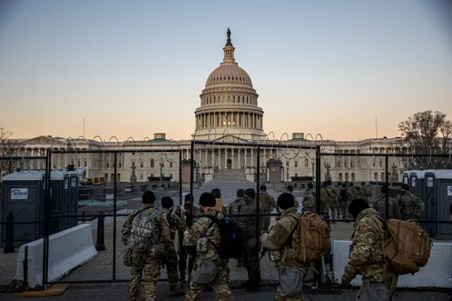 Troops enter Capitol grounds on impeachment day