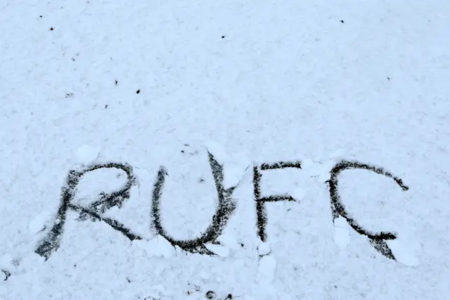 Rotherham United written in the snow