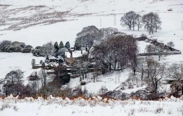 Snowy conditions near Bradfield Dale, South Yorkshire