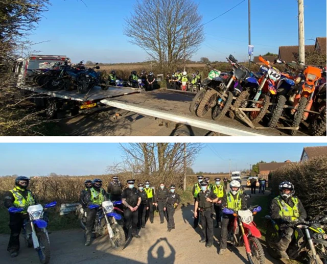 The bikes seized