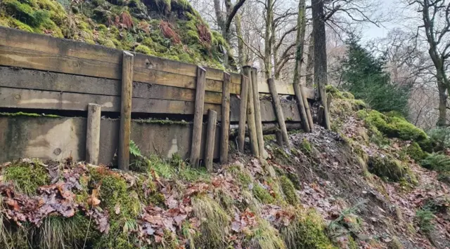 Footpath erosion at Aria Force