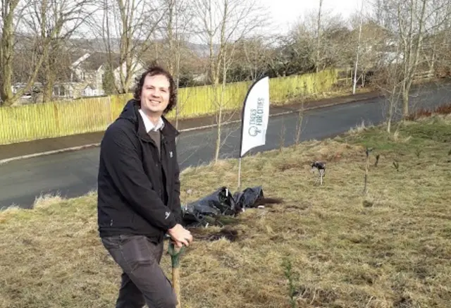 councillor alex ross shaw planting trees