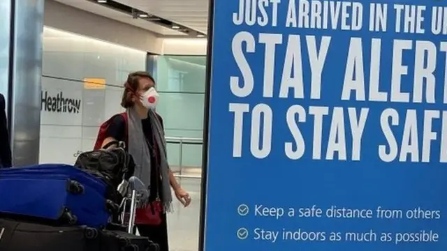 Passenger at Heathrow airport