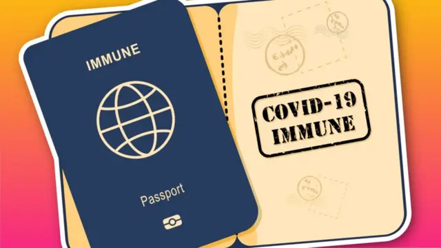 Illustration of a Covid vaccine passport