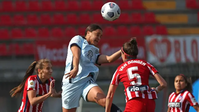 Sam Kerr in action for Chelsea against Atletico