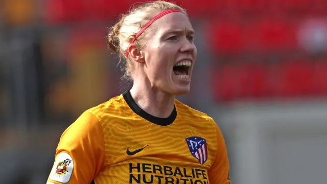 Atletico goalkeeper Hedvig Lindahl