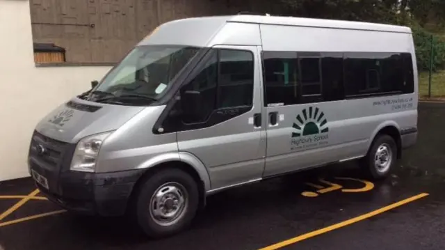 Stolen school minibus