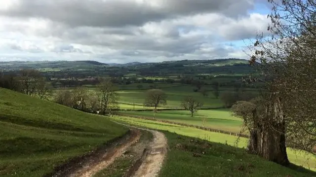 Hills near Ludlow