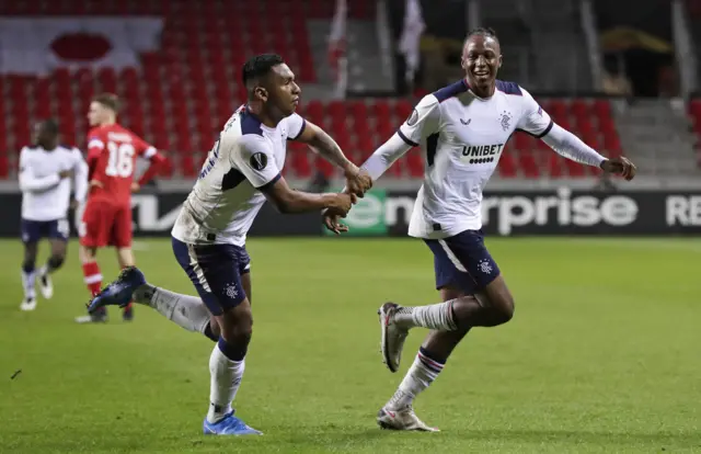 Joe Aribo was on target in the first leg win over Antwerp in the last round