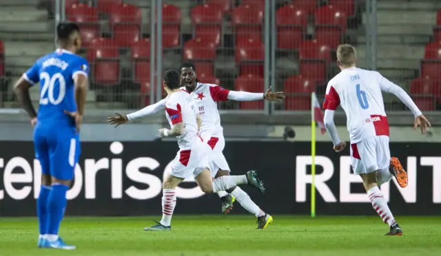 Slavia celebrate an early breakthrough