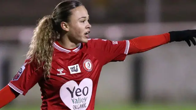 Ebony Salmon in action for Bristol City