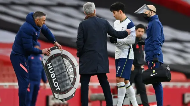 Son Heung-min departs