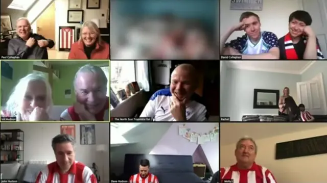 Sunderland fans on Zoom