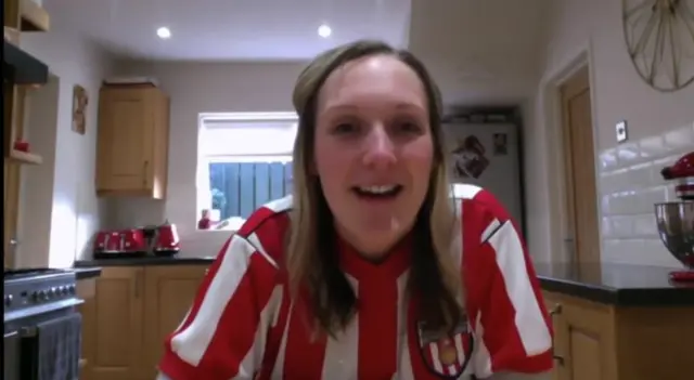 Sunderland fan Sarah Bayfield