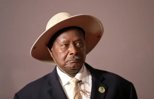 Uganda's President Yoweri Museveni pictured in Johannesburg, South Africa