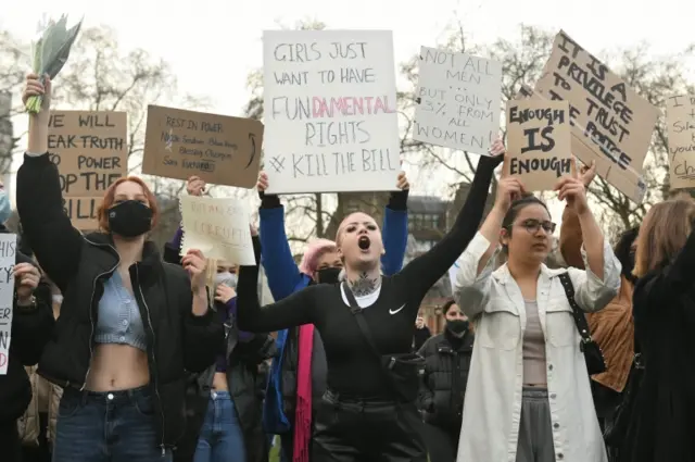 Women at protest