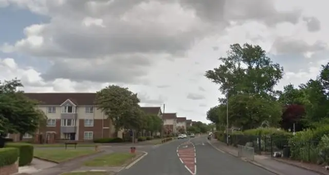 Rossmere Road at the junction with Ardrossan Way