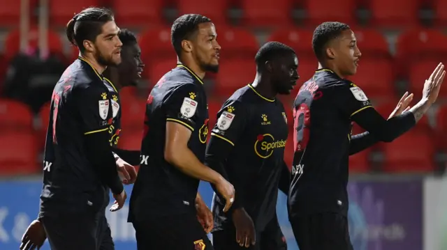 Watford celebrate goal