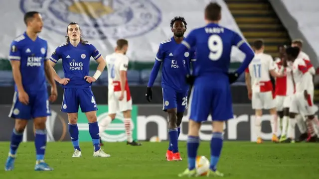 Leicester City are left disappointed against Slavia Prague