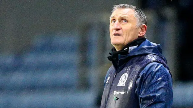 Blackburn manager Tony Mowbray