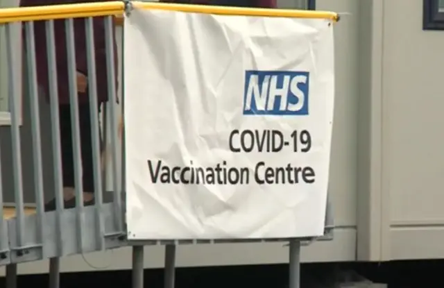 Vaccination centre sign