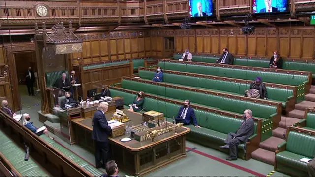 Commons chamber during PMQs