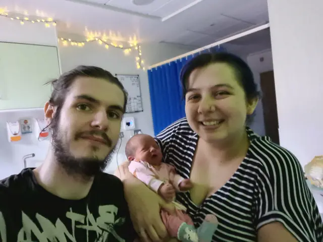 Jordan and Emily Anderson with baby Elsie