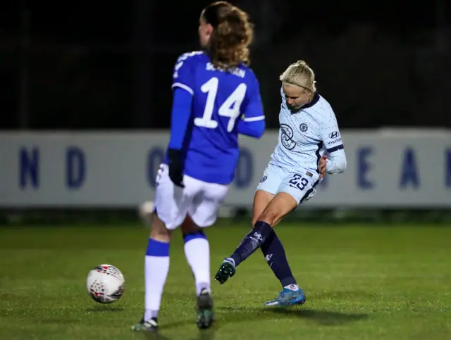 Pernille Harder scores