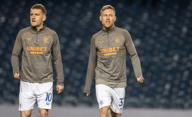 Rangers midfielder Steven Davis and Scott Arfield