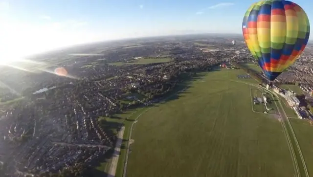 Balloon in sky above York