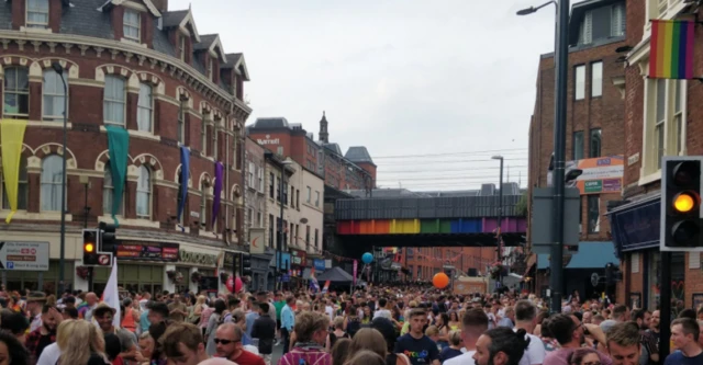 Scenes of the Leeds Pride street party