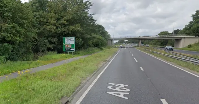 A64 near Askham Bryan