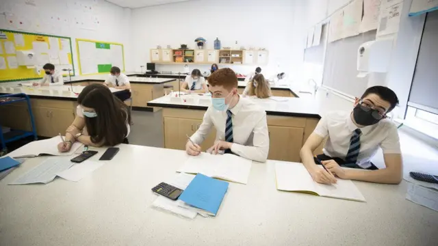 Pupils in classroom