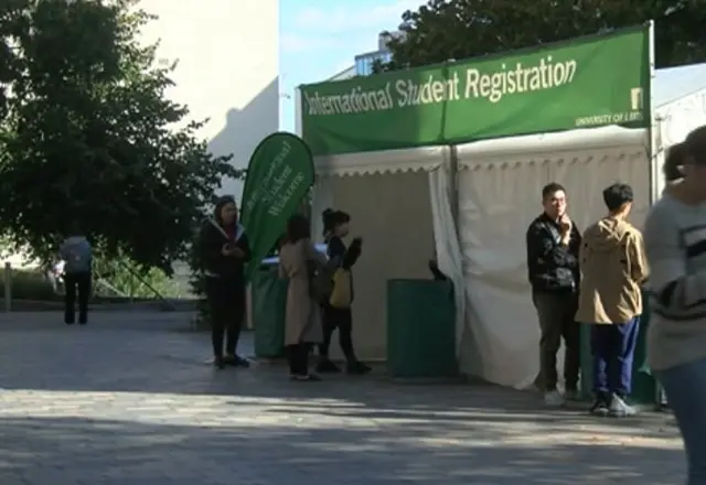 Students registering at University