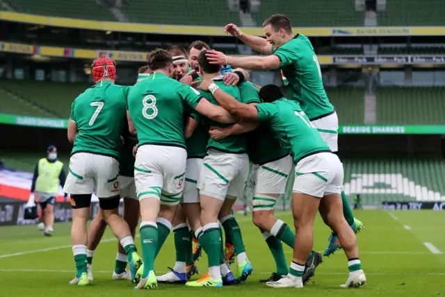 Ireland celebrate