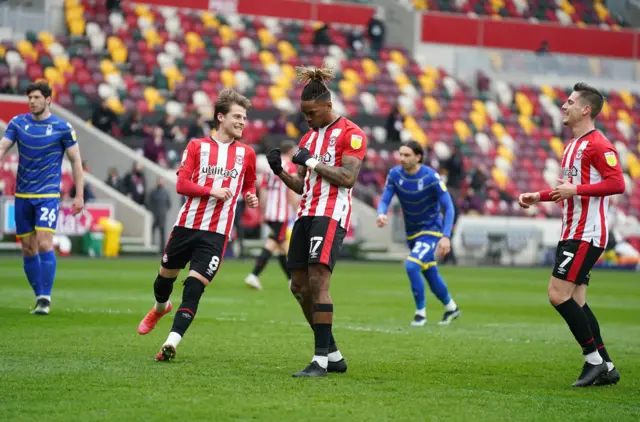 Brentford celebrate