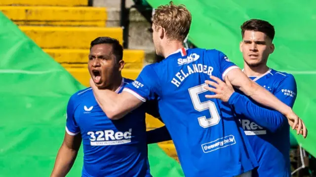 Alfredo Morelos headed in the equaliser on 38 minutes