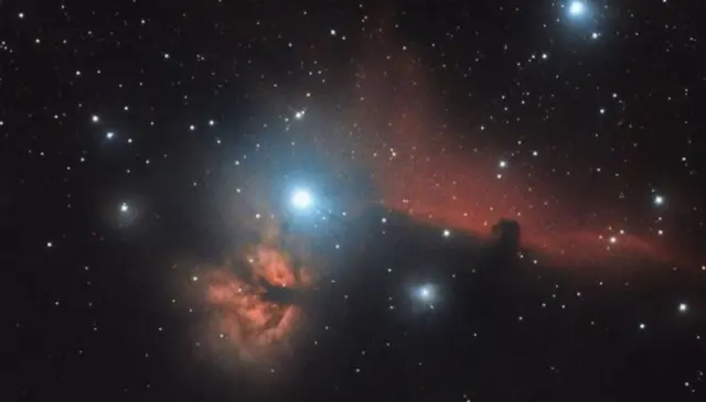 The Horsehead and Flame Nebula, also part of the Orion constellation