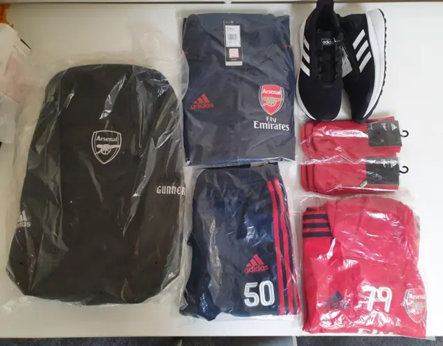 Arsenal also donated clothes to the young boy