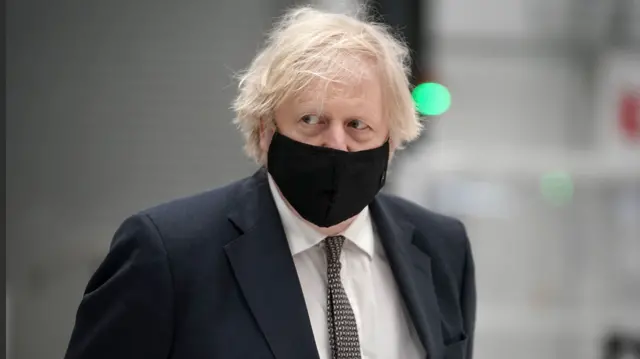 Prime Minister Boris Johnson during a visit to BAE Systems at Warton Aerodrome in Lancashire, to mark the publication of the Integrated Review and the Defence White Paper.